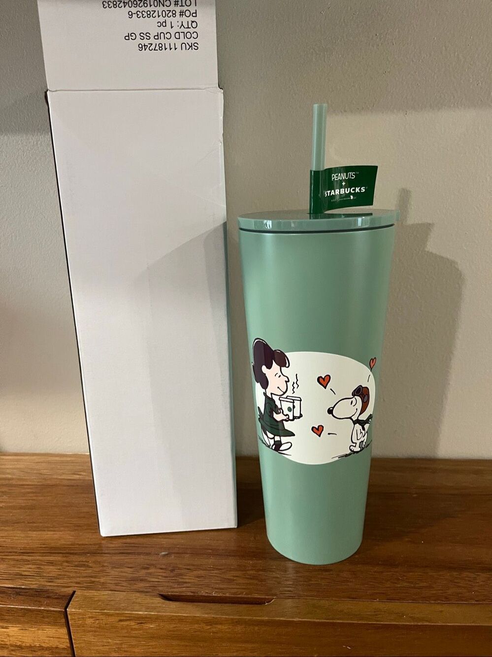 NWT Starbucks x Peanuts 2026 LUCY & SNOOPY S/S COLD CUP/TUMBLER (24oz) - IN HAND